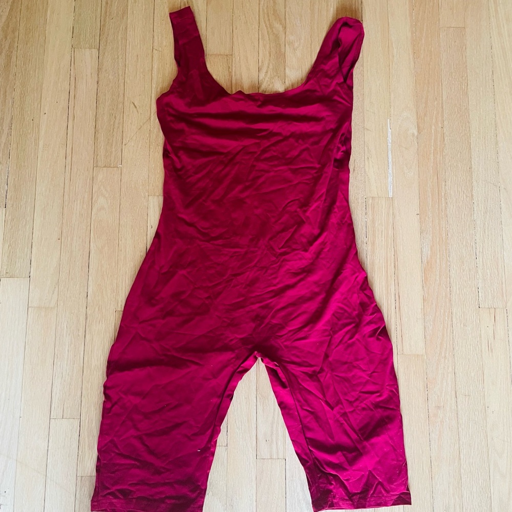 Red Sleeveless Jumpsuit
